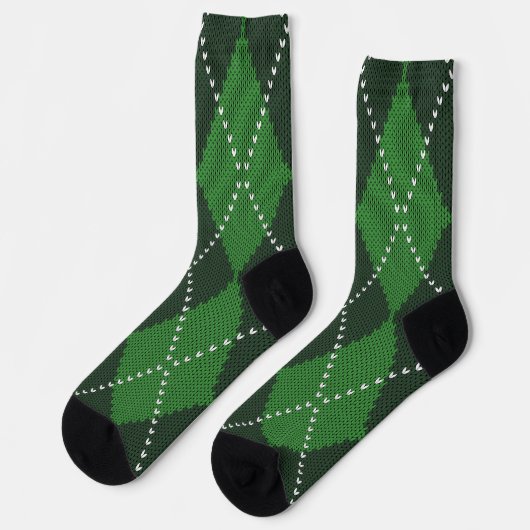 Irish Green Raute Socken (Linkes Detail)