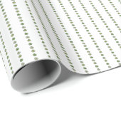Irish Green Shamrock Stripes Geschenkpapier (Rolleneckpunkt)