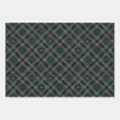 Irish Green St Patrick Tartan Kariertes Set 3 Geschenkpapier Set (Vorderseite 3)