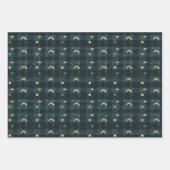 Irish Green St Patrick Tartan Kariertes Set 6 Geschenkpapier Set (Vorderseite)