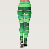 Irish Green Stripe Patern St Patrick's Day Leggings (Rückseite)