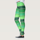 Irish Green Stripe Patern St Patrick's Day Leggings (Links)