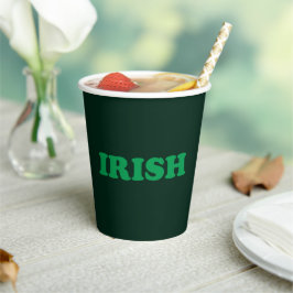 Irish Green Typografie moderne Saint Patrick's Day Pappbecher