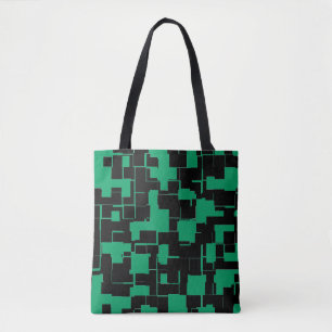 Irish Green und Black Trendy Pattern Tasche