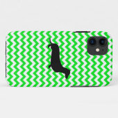 Irish Green Zickzack mit Dackel Case-Mate iPhon iPhone Hülle (Rückseite (Horizontal))