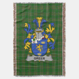 Irish Greer Coat of Arms Familienwappen Irland Decke