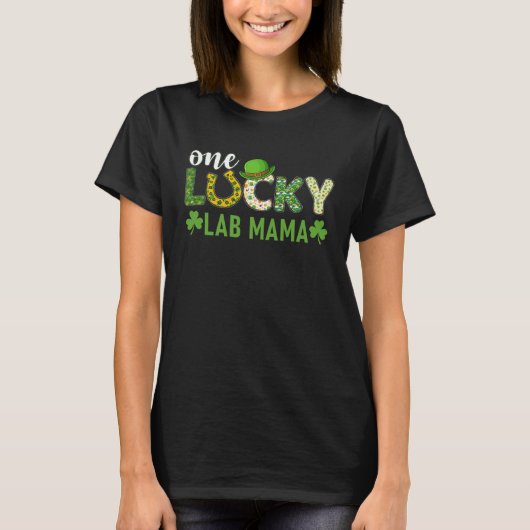 Irish Group Matching One Lucky Lab Mama St Patrick T-Shirt (Vorderseite)