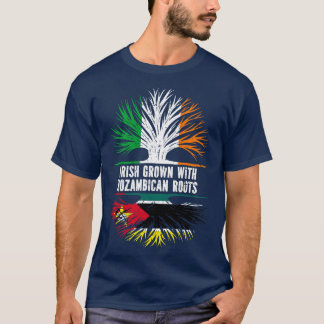 Irish Grown with Mozambican Roots Ireland Flag T-Shirt