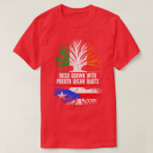 Irish Grown with Puerto Rican Roots Ireland Flag T-Shirt (Design vorne)