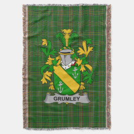 Irish Grumley Coat of Arms Familienwappen Irland Decke