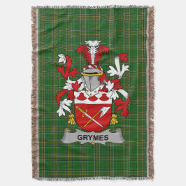 Irish Grymes Coat of Arms Familienwappen Irland Decke