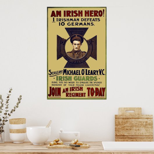 Irish Guard Hero WW I Poster (Küche)