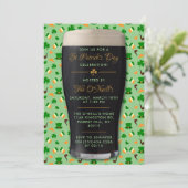 Irish Guinness Pint St. Patrick's Day Party Einladung (Stehend Vorderseite)