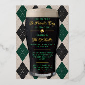 Irish Guinness Pint St. Patrick's Day Party Folieneinladung (Vorderseite)