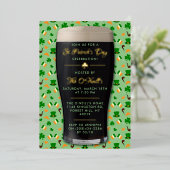 Irish Guinness Pint St. Patrick's Day Party Folieneinladung (Stehend vorne)