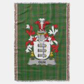 Irish Gun oder McElgunn Coat of Arms Familienwappe Decke (Vorderseite Vertikal)