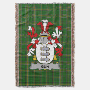 Irish Gun oder McElgunn Coat of Arms Familienwappe Decke