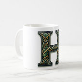 Irish H Monogram Coffee Mug Kaffeetasse (Vorderseite Links)