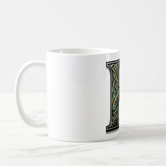 Irish H Monogram Coffee Mug Kaffeetasse (Links)
