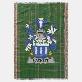 Irish Hackett Coat of Arms Familienwappen Irland Decke