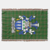 Irish Hackett Coat of Arms Familienwappen Irland Decke (Vorderseite)