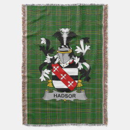 Irish Hadsor Coat of Arms Familienwappen Irland Decke