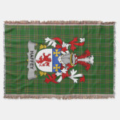 Irish Haffey oder O_Haffy Coat of Arms Familienwap Decke (Vorderseite)