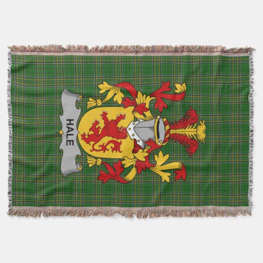 Irish Hale oder McHale Coat of Arms Familienwappen Decke (Vorderseite)