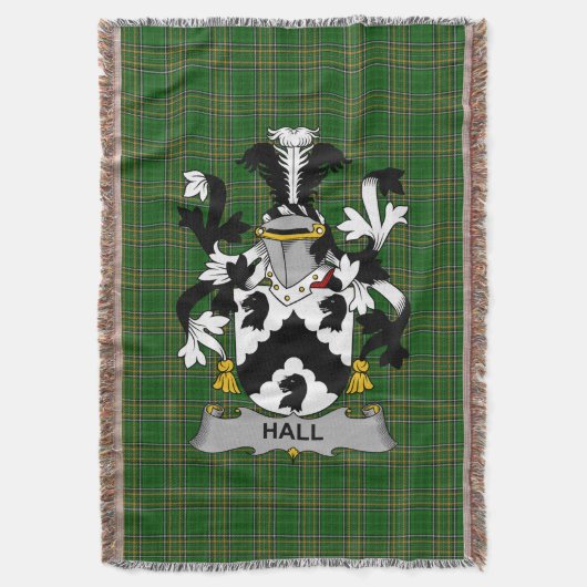 Irish Hall oder MacHall Coat of Arms Familienwappe Decke (Vorderseite Vertikal)