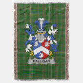 Irish Halligan oder O_Halligan Coat of Arms Family Decke (Vorderseite Vertikal)