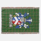 Irish Halligan oder O_Halligan Coat of Arms Family Decke (Vorderseite)
