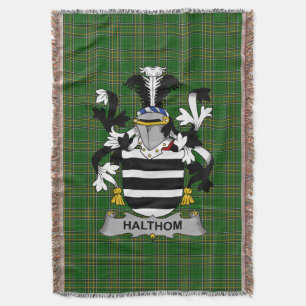 Irish Halthom Coat of Arms Familienwappen Irland Decke