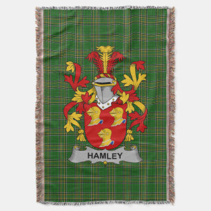 Irish Hamley Coat of Arms Familienwappen Irland Decke
