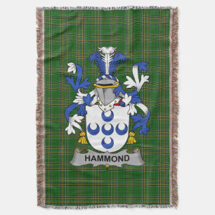 Irish Hammond Coat of Arms Familienwappen Irland Decke