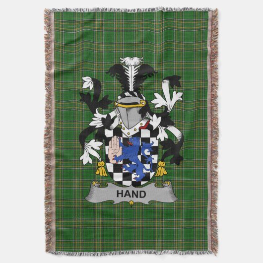 Irish Hand oder McClave Coat of Arms Familienwappe Decke (Vorderseite Vertikal)