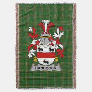 Irish Handcock Coat of Arms Familienwappen Irland Decke