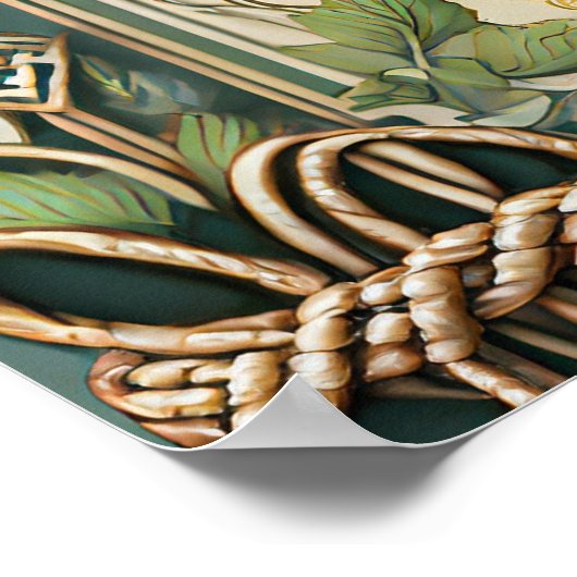 IRISH HANDFASTING CERTIFICATE GREEN CELTIC PAGAN POSTER (Ecke)