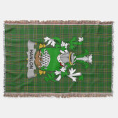 Irish Hanlon oder O_Hanlon Coat of Arms Family Cre Decke (Vorderseite)