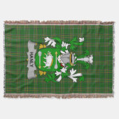 Irish Hanly oder O_Hanley Coat of Arms Familienwap Decke (Vorderseite)