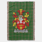 Irish Hanraghan oder O_Hanraghan Coat of Arms Fami Decke (Vorderseite Vertikal)