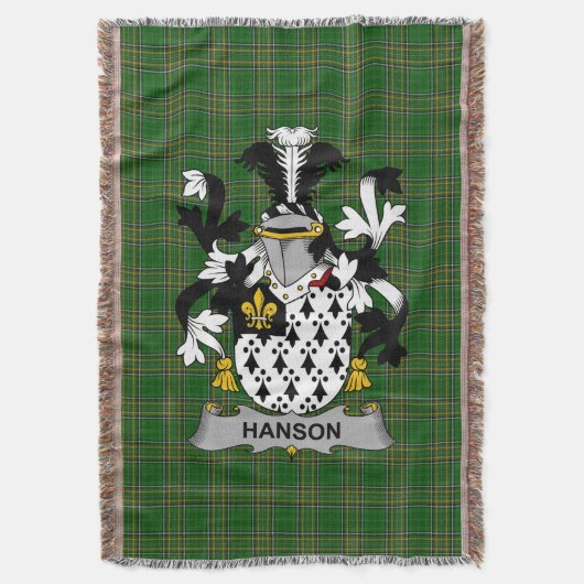 Irish Hanson oder O_Hanson Coat of Arms Family Cre Decke (Vorderseite Vertikal)