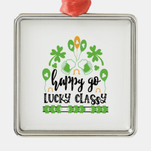 Irish Happy Go Lucky Classy Ornament Aus Metall