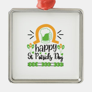 Irish Happy St Patricks Day Ornament Aus Metall