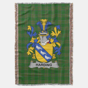 Irish Harding Coat of Arms Familienwappen Irland Decke