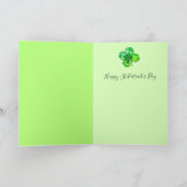 Irish Harp and St.Patrick's Day Cat Making Music Karte (Innenseite)