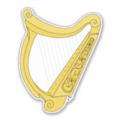 Irish Harp Aufkleber (Vorderseite)