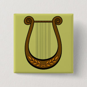 Irish Harp Button