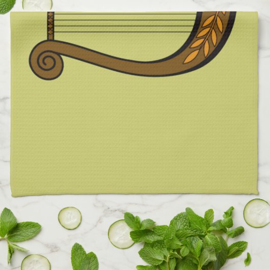 Irish Harp Geschirrtuch (Gefaltet)