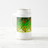 IRISH HARP, GREEN GOLD KLEEBLATTS St Patrick's Day Bierglas (Vorderseite Links)