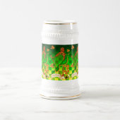 IRISH HARP, GREEN GOLD KLEEBLATTS St Patrick's Day Bierglas (Mittel)